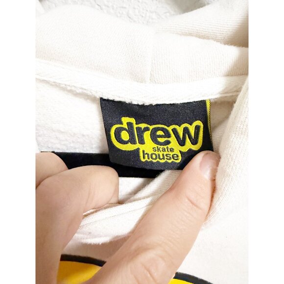 Drew House Mascot Hoodie Pullover Long Sleeve Fleece Crew Neck White Size 2XL - Picture 5 of 6